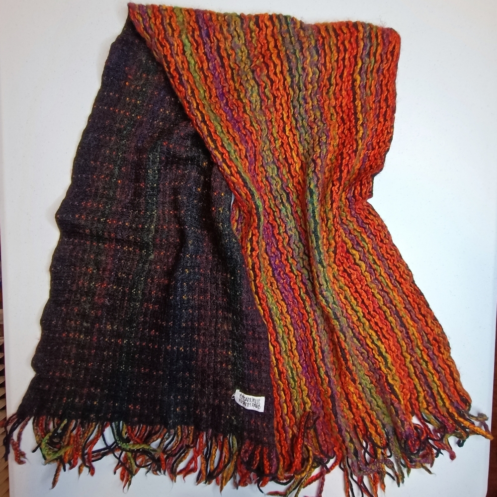 Emmanuelle Khanh Multicolor Woven Soft Wool Scarf